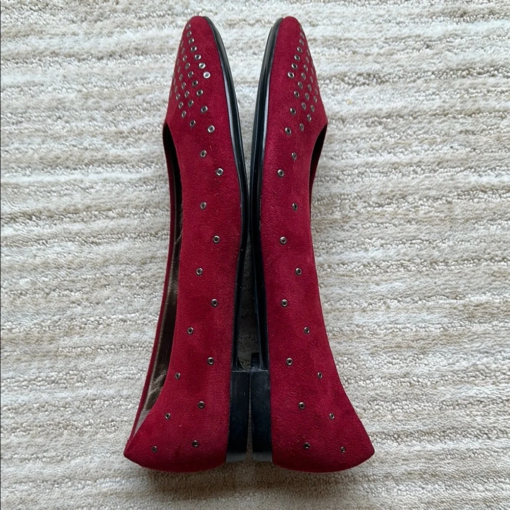 AGL Attilio Giusti Leombroni Suede Grommet Studded Ballet Flats Siz US 9 | EU 39